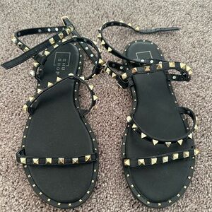 Studded Black Sandals